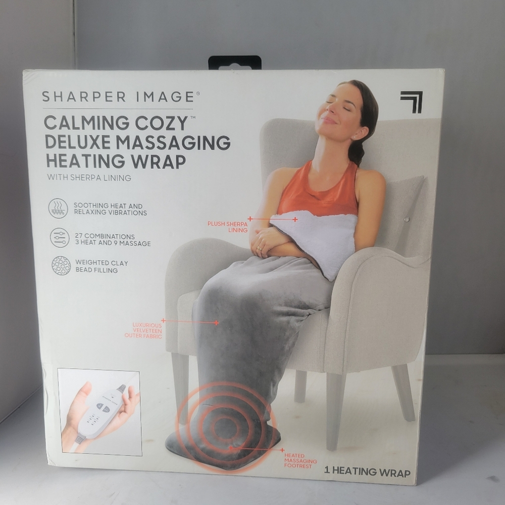 Calming Cozy by Sharper Image Personal Sherpa Wrap with Electric Heating Mass...